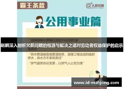 赵鹏深入剖析欠薪问题的根源与解决之道对劳动者权益保护的启示